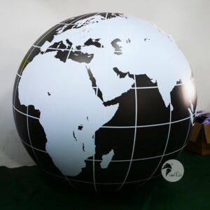 5x Ballon de plage gonflable Globe terrestre en anglais périmètre 80cm 